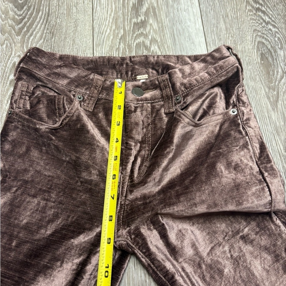 Free People Textured Velvet Pants in Brown - Picture 8 of 14